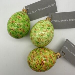 2016 Patricia Breen Arctic Warbler Medium Egg Trio 2.36" Ornaments